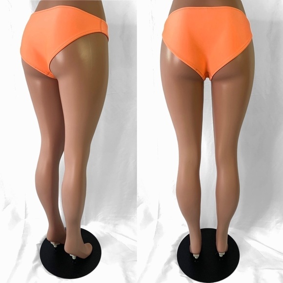 TRIANGL NEOPRENE ORANGE NEON BIKINI BOTTOM LOW RISE POOL TRAVEL SWIMWEAR MEDIUM - Picture 12 of 17